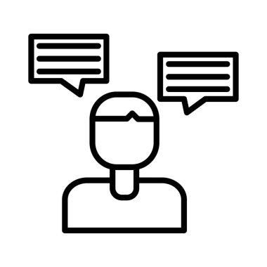 Konuşan Vektör Simgesi Tasarımı