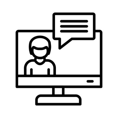 Webinar Vektör Simgesi Tasarımı