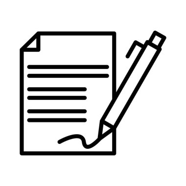 İmza Vektörü Simgesi Tasarımı