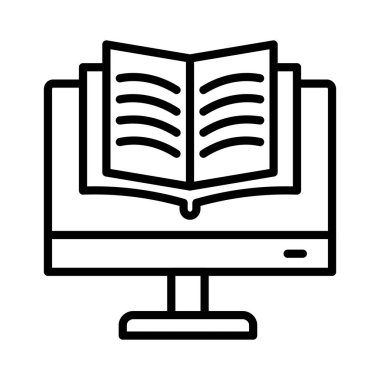 Satır Üzerinde Eğitim Vektörü Simgesi Tasarımı