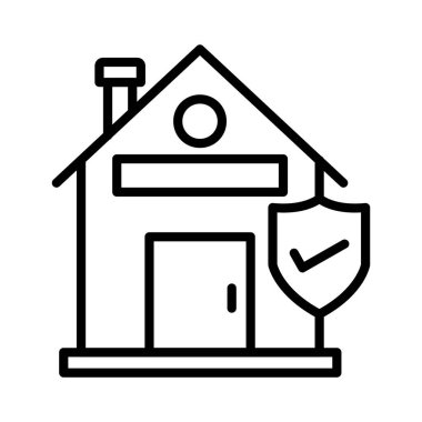 Ev Koruma Vektörü Simgesi Tasarımı