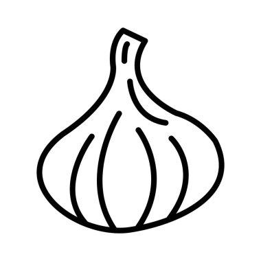 Sarımsak Vektörü Simgesi Tasarımı