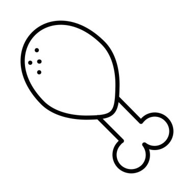 Tavuk Bacağı Vektör Simgesi Tasarımı