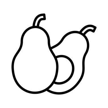 Avokado Vektör Simgesi Tasarımı