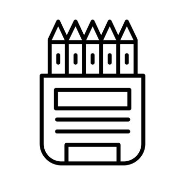 Renk Kalemleri Vektör Simgesi Tasarımı