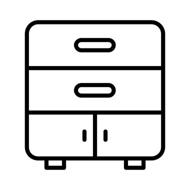 Çekmece Vektörü Simgesi Tasarımı