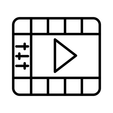 Video Düzenleyici Vektör Simgesi Tasarımı