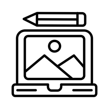 Fotoğraf Düzenleme Vektörü Simgesi Tasarımı