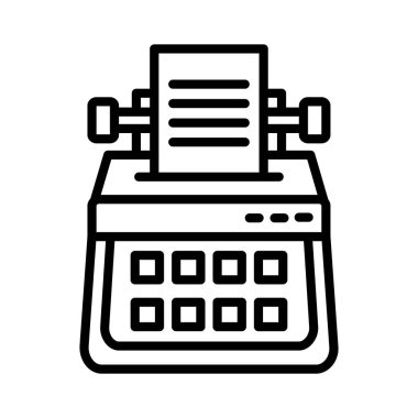 Daktilo Vektör Simgesi Tasarımı