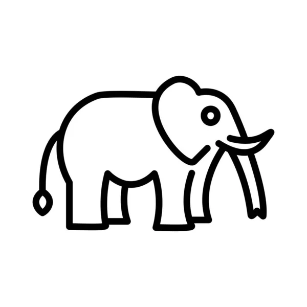Icona Vettoriale Elefante Design — Vettoriale Stock