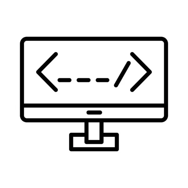 Návrh Ikon Monitoru Počítače — Stockový vektor
