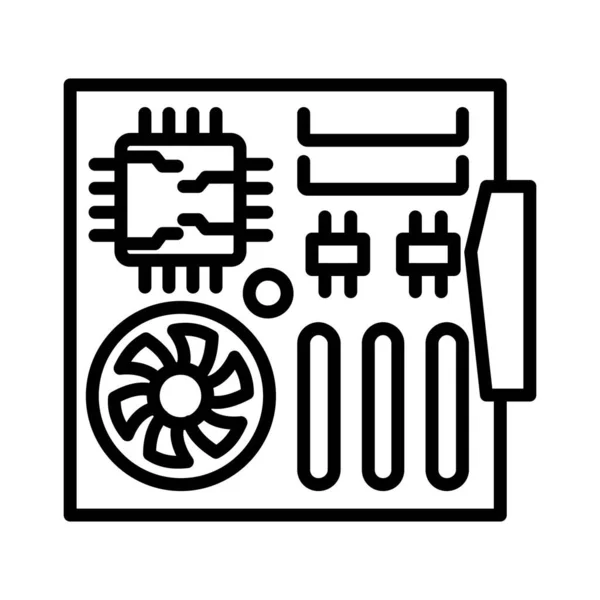 Gaming Motherboard Vector Icon Design — стоковый вектор