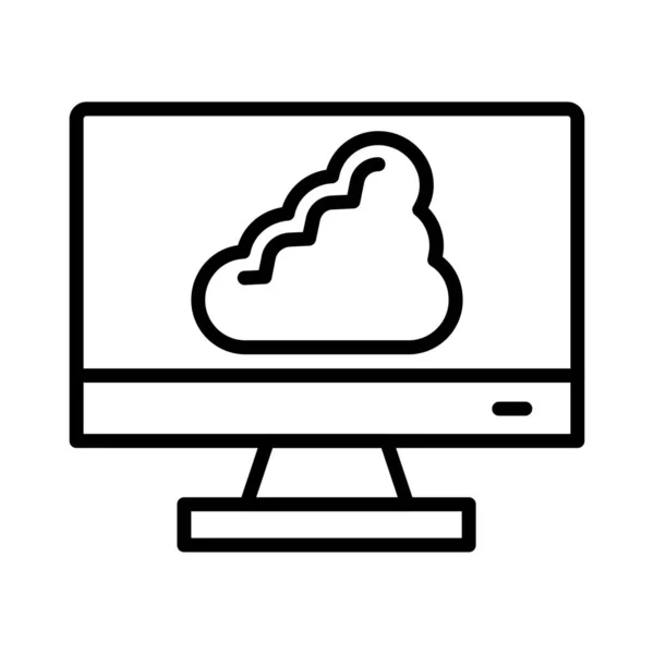 Ikona Wektora Chmury — Wektor stockowy