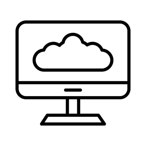 Projekt Ikony Wektora Chmury Obliczeniowej — Wektor stockowy