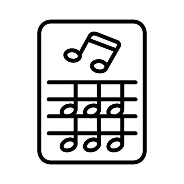 Musik Partitur Vektor Icon Design — Stockvektor