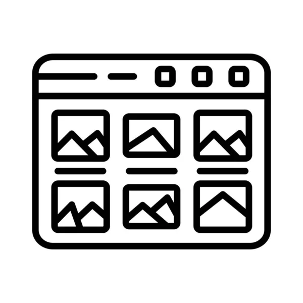 Gallery Vector Icon Design — Stockvector
