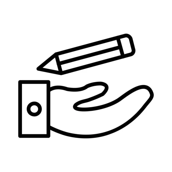 Hand Penna Vektor Ikon Design — Stock vektor