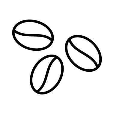 Kahve Fasulyesi Vektör Simgesi Tasarımı