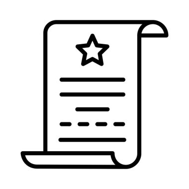 Parşömen Vektörü Simgesi Tasarımı