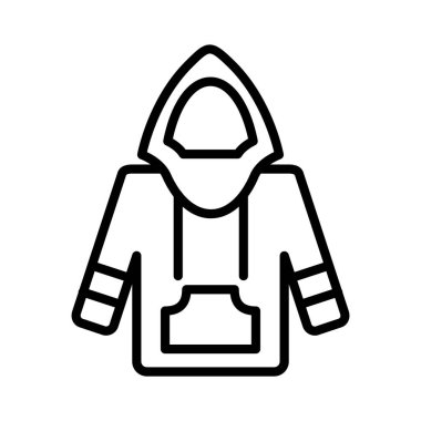 Kapüşonlu Vektör Simgesi Tasarımı