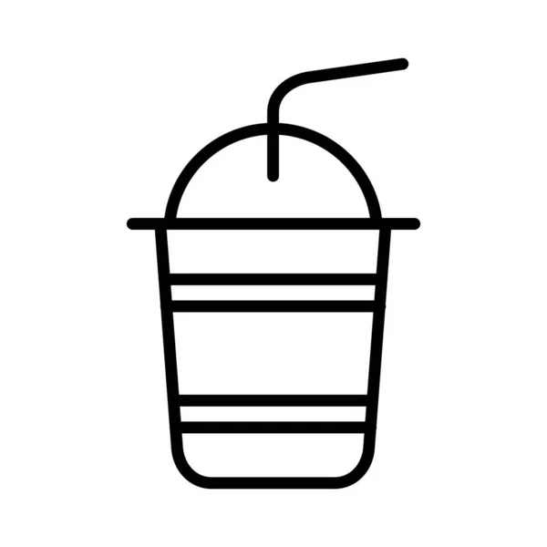 Конструкция Векторной Иконы Холодного Напитка — стоковый вектор