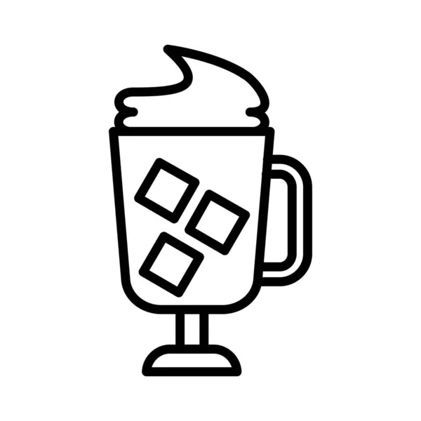 Eiskaffee Vector Icon Design — Stockvektor
