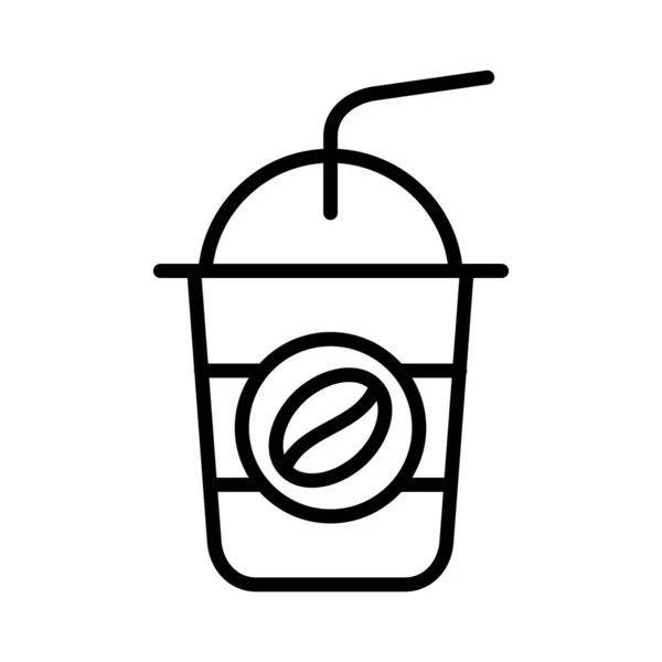 アイスコーヒーベクトルアイコンデザイン — ストックベクタ