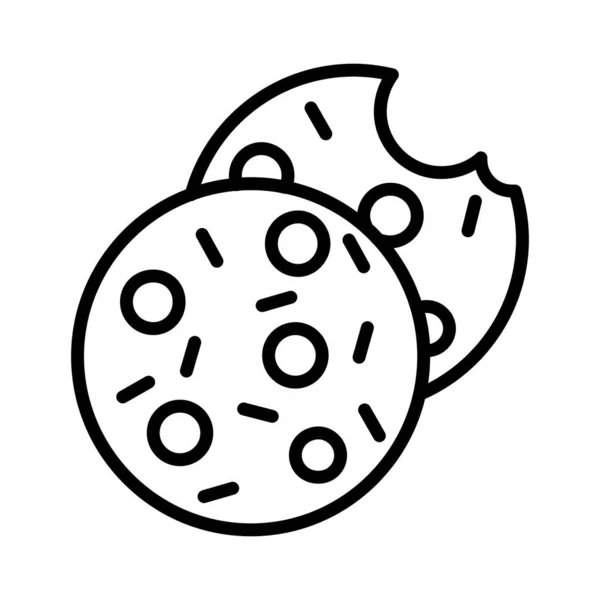 Cookie Vektor Ikon Dizájn — Stock Vector