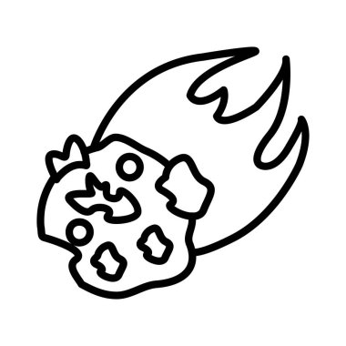 Meteorit Vektör Simgesi Tasarımı