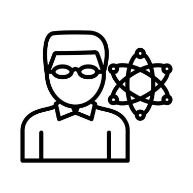 Bilim adamı Vektör Simgesi Tasarımı