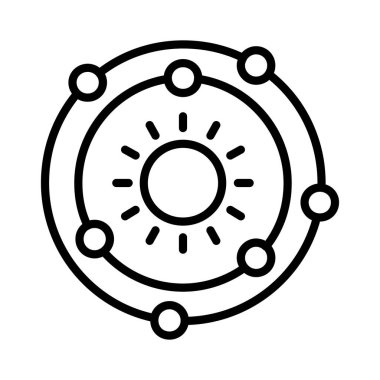 Solar System Vector Icon Design