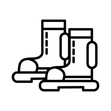 Astronot Çizmeleri Vektör Simgesi Tasarımı