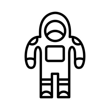 Astronot Takım Elbisesi Vektör Simgesi Tasarımı