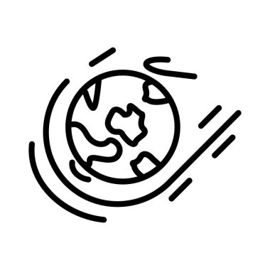 Asteroid Vektör Simgesi Tasarımı