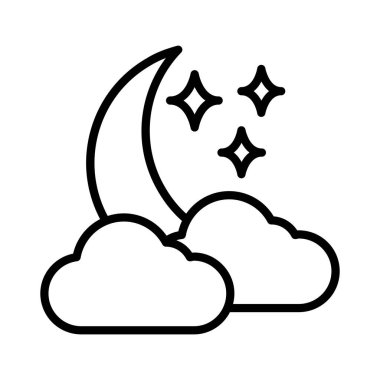 Gece Vektörü Simgesi Tasarımı