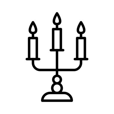 Şamdan Vektör Simgesi Tasarımı