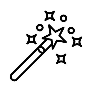 Magic Wand Vector Icon Design