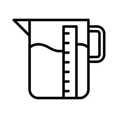 Sürahi Vektör Simgesi Tasarımı Ölçümü