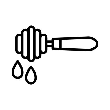 Honey Dipper Vector Icon Design