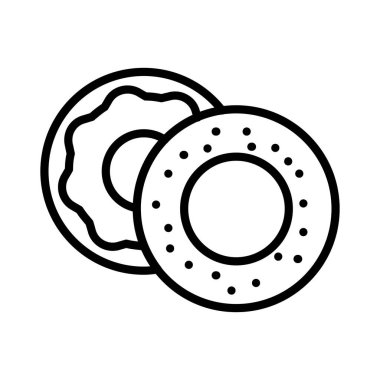 Bagel Vektör Simgesi Tasarımı