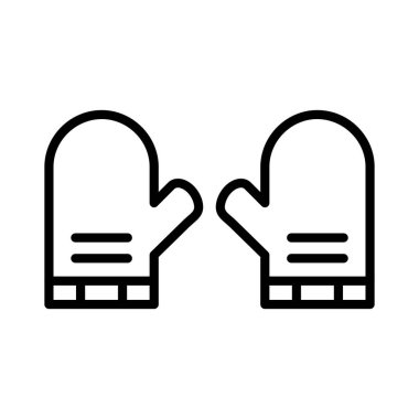 Fırın Mitt Vektör Simgesi Tasarımı