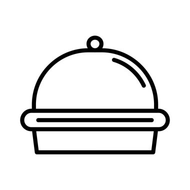 Gıda Tepsisi Vektör Simgesi Tasarımı