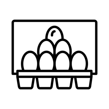 Yumurta Kutusu Vektör Simgesi Tasarımı