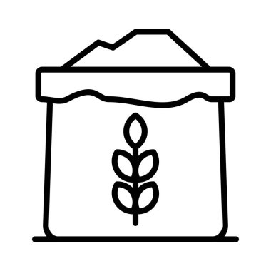 Buğday unu Vektör Simgesi Tasarımı