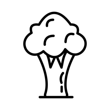 Brokoli Vektör Simgesi Tasarımı