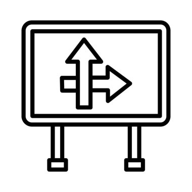 Yol İşareti Vektör Simgesi Tasarımı
