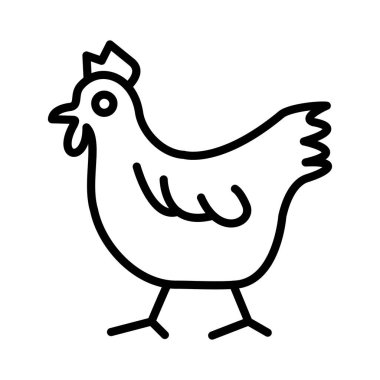 Kümes hayvanları Vektörü Simgesi Tasarımı