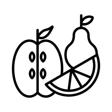Meyve Vektörü Simgesi Tasarımı