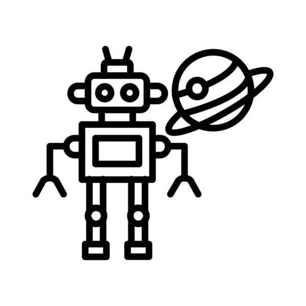 Projeto Ícone Vetor Robô Espacial —  Vetores de Stock