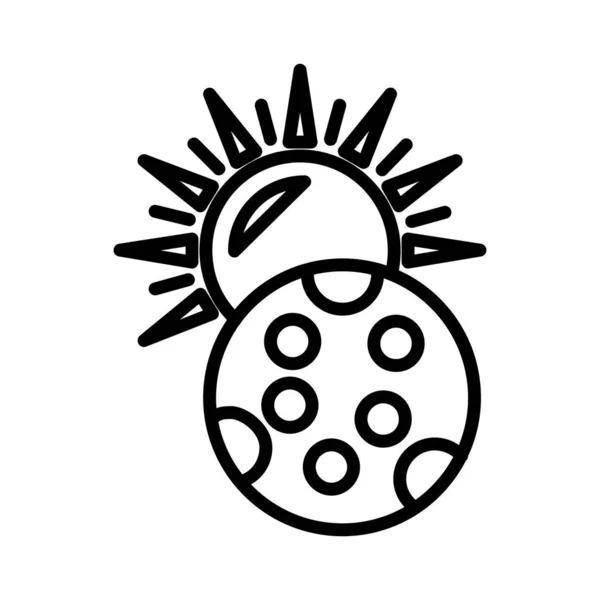 Conception Icône Vecteur Lune Soleil — Image vectorielle